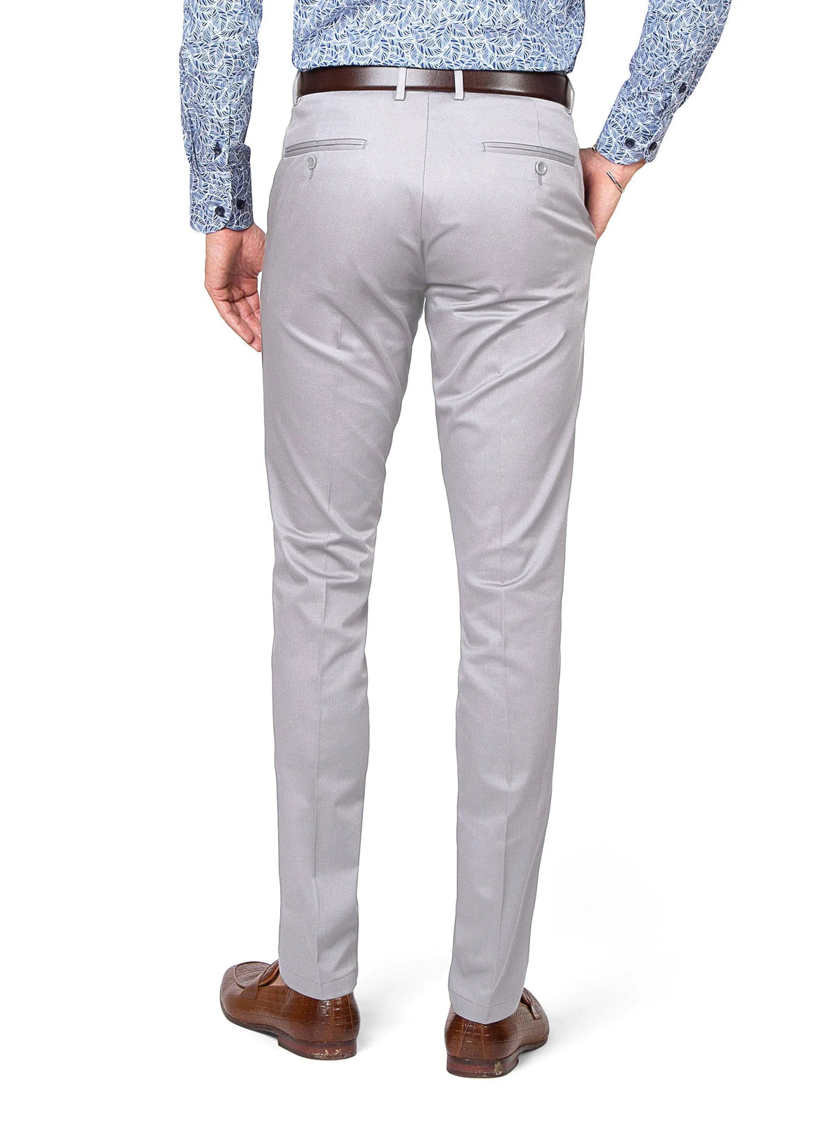 Brera Silver Cotton Chino