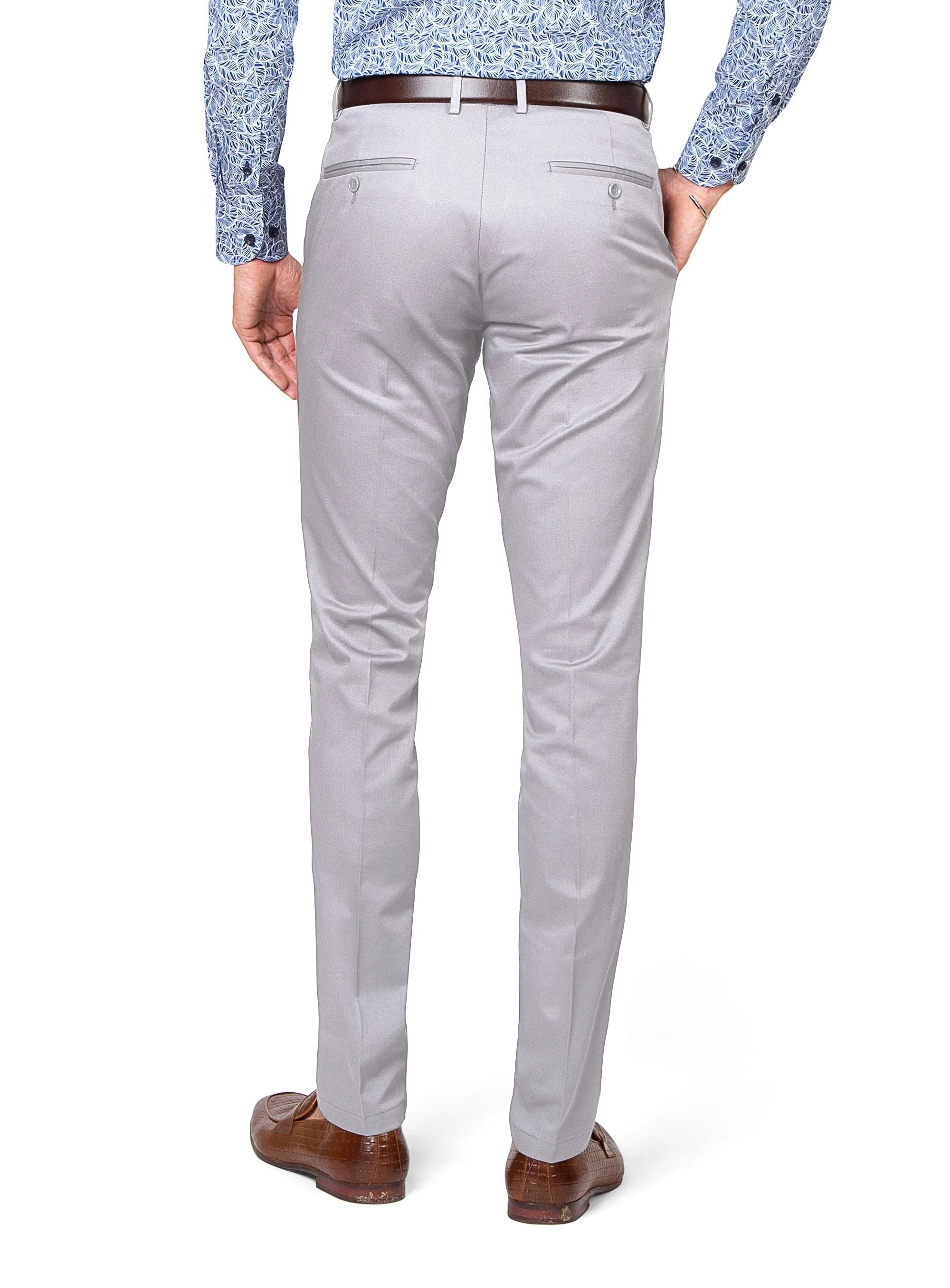 Brera Silver Cotton Chino