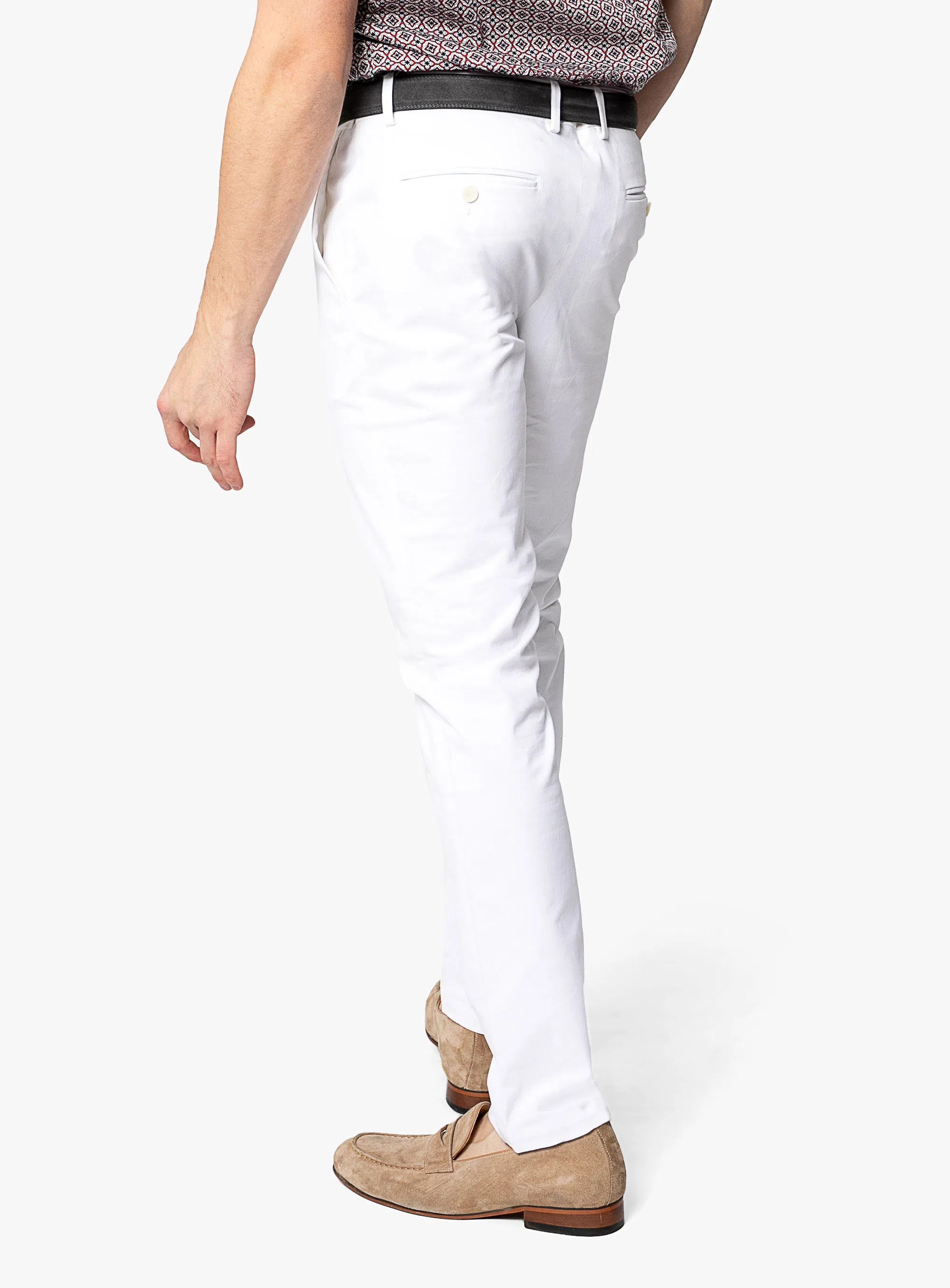 Brera White Cotton Chino