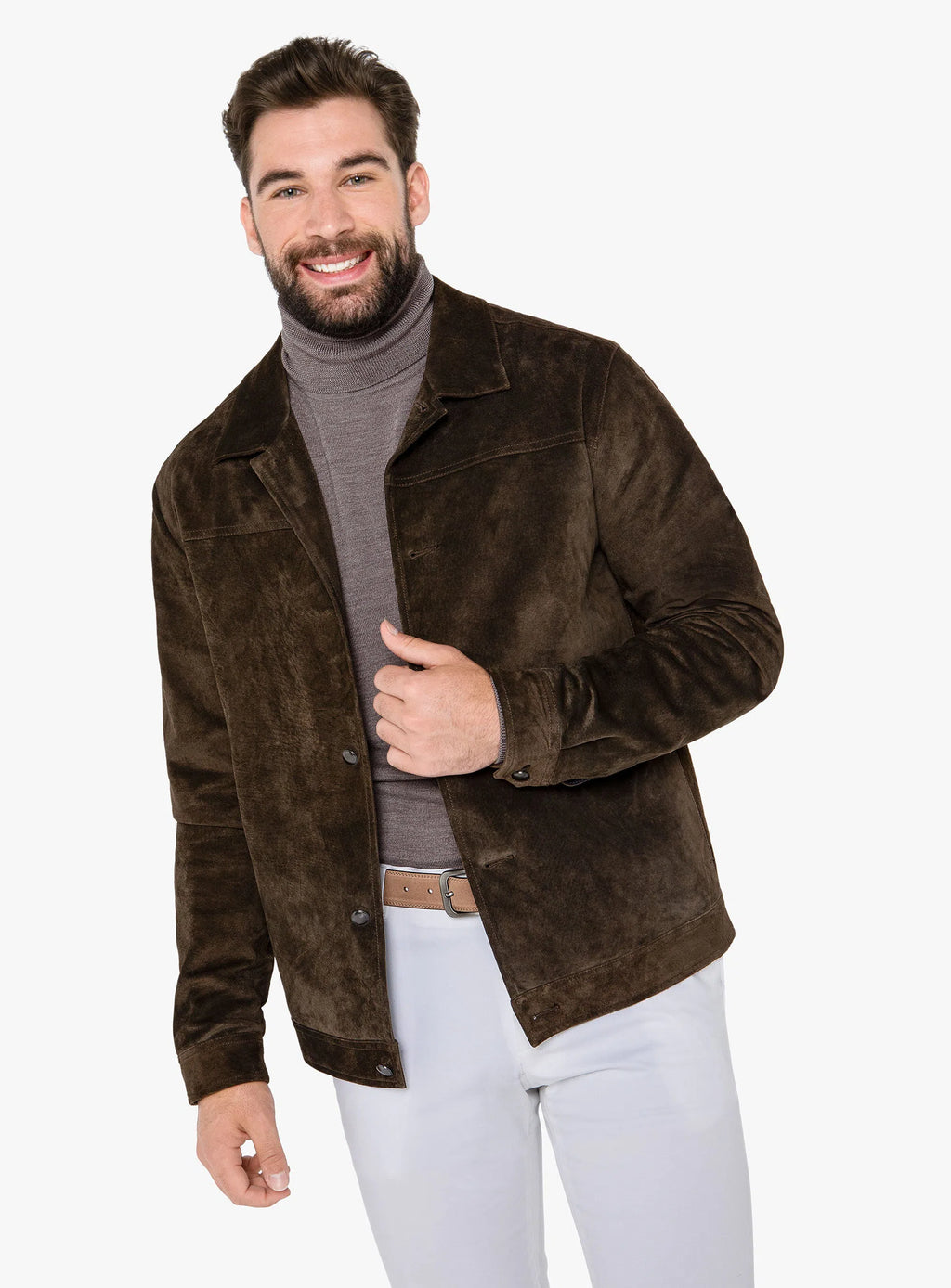 Brunico Classic Brown Suede Jacket