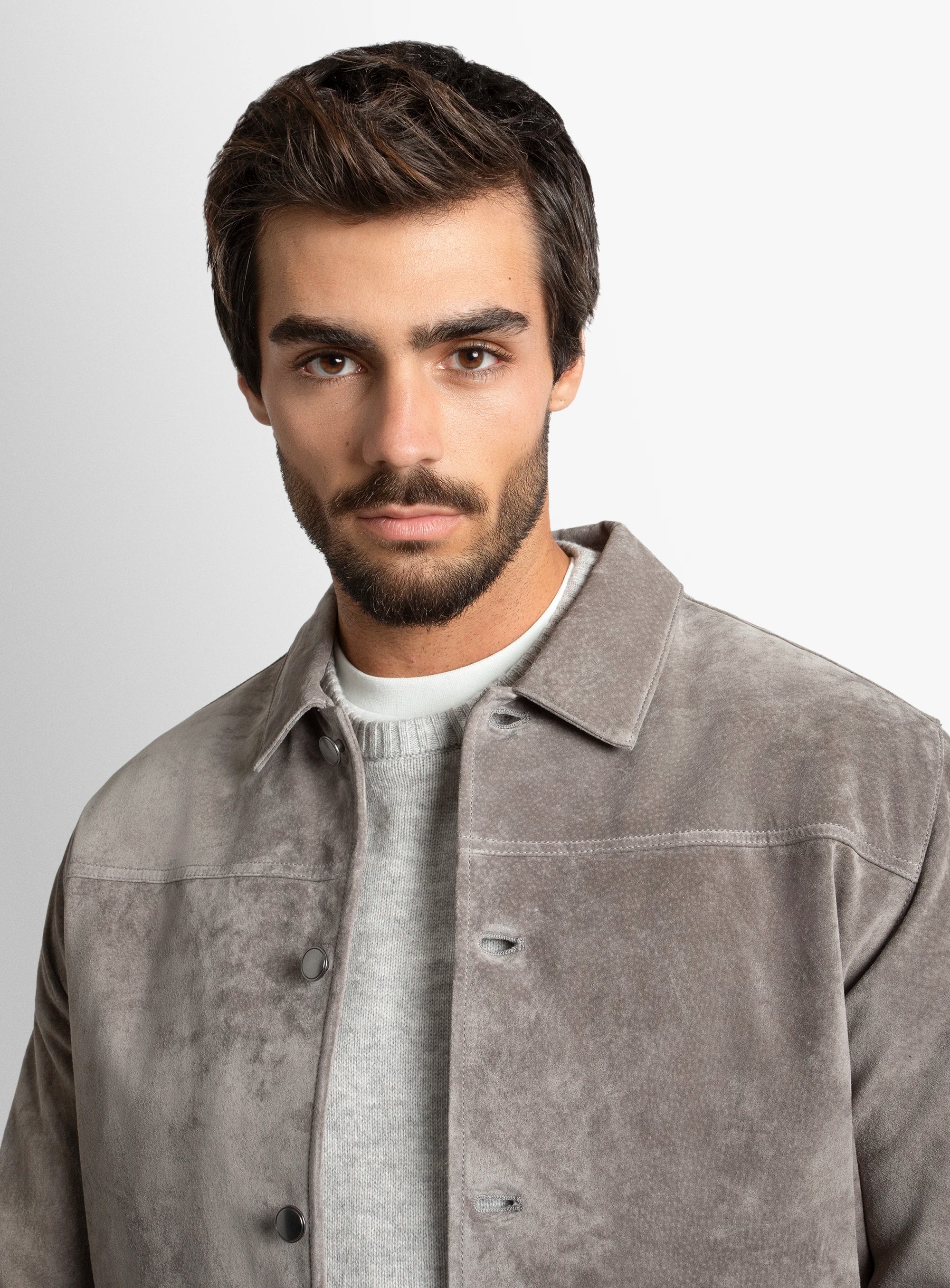 Brunico Classic Stone Suede Jacket