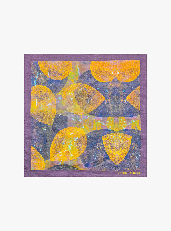 Caleidoscopic Leaf Print Pocket Square