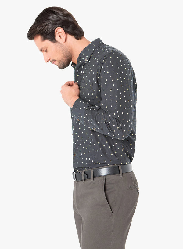Carrara Black Print Shirt