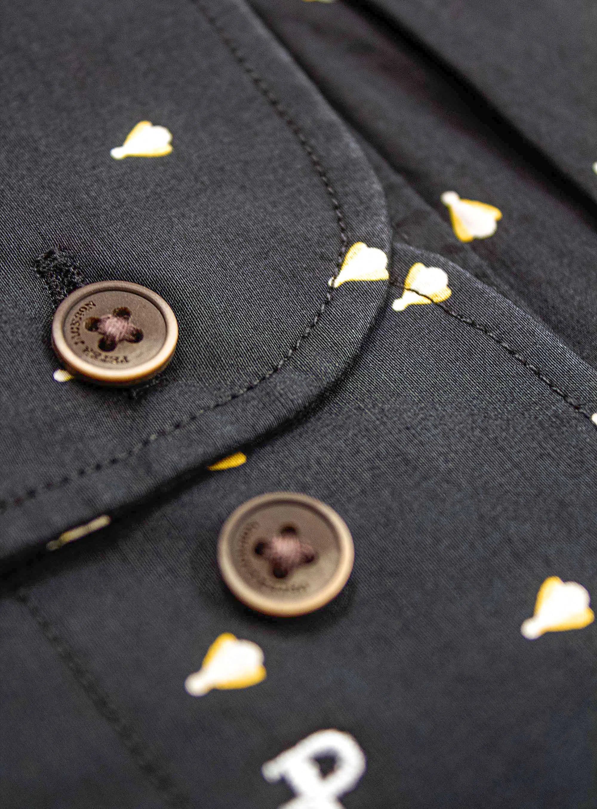 Carrara Black Print Shirt