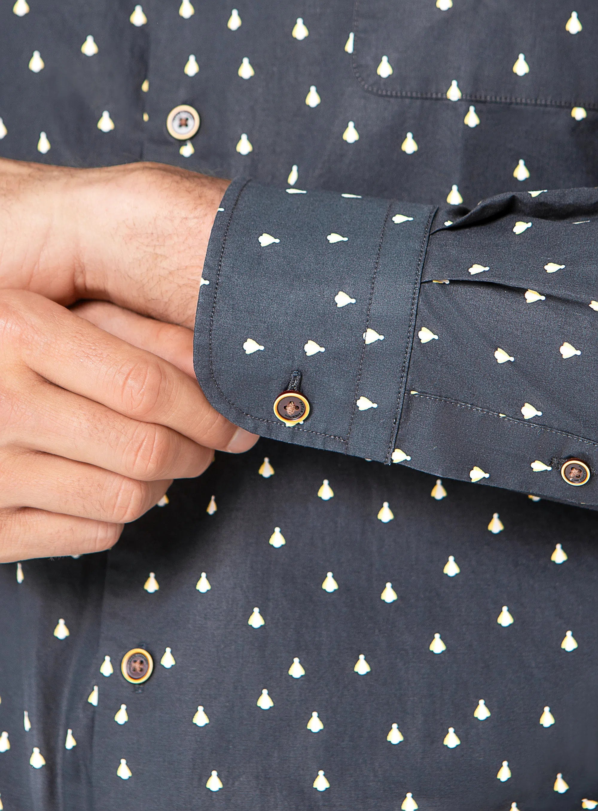 Carrara Black Print Shirt