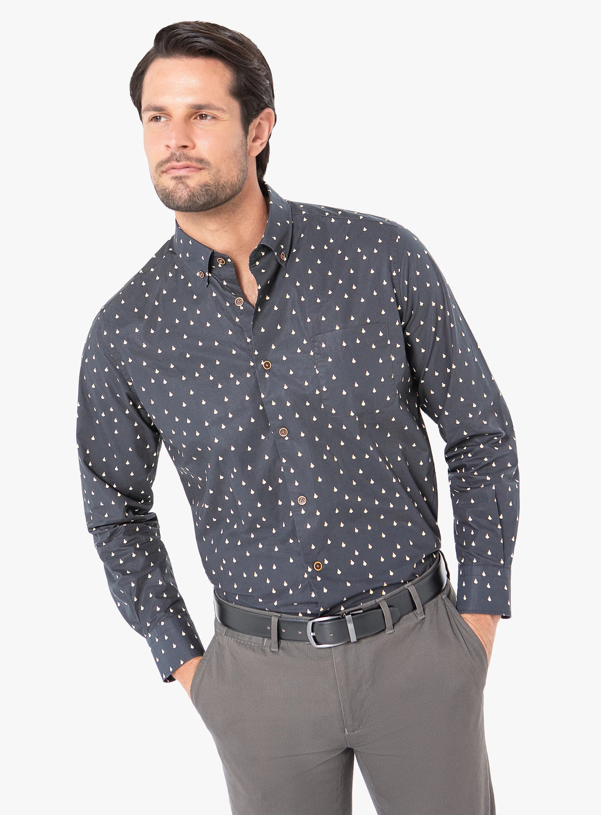 Carrara Black Print Shirt