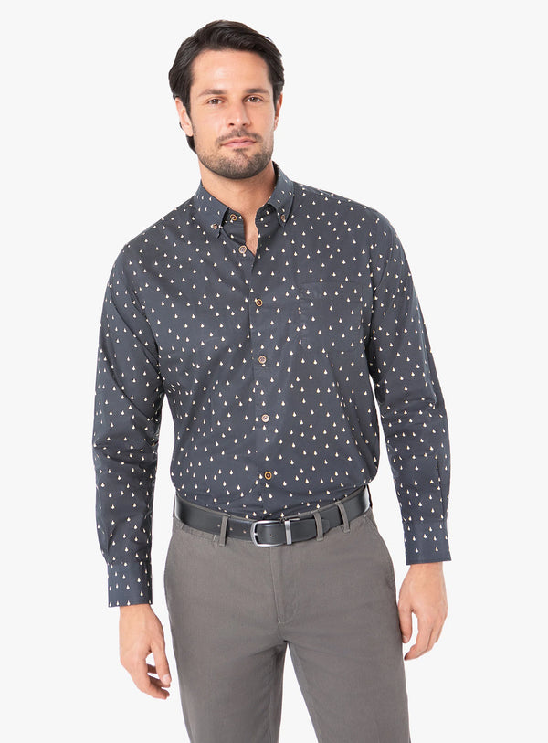 Carrara Black Print Shirt