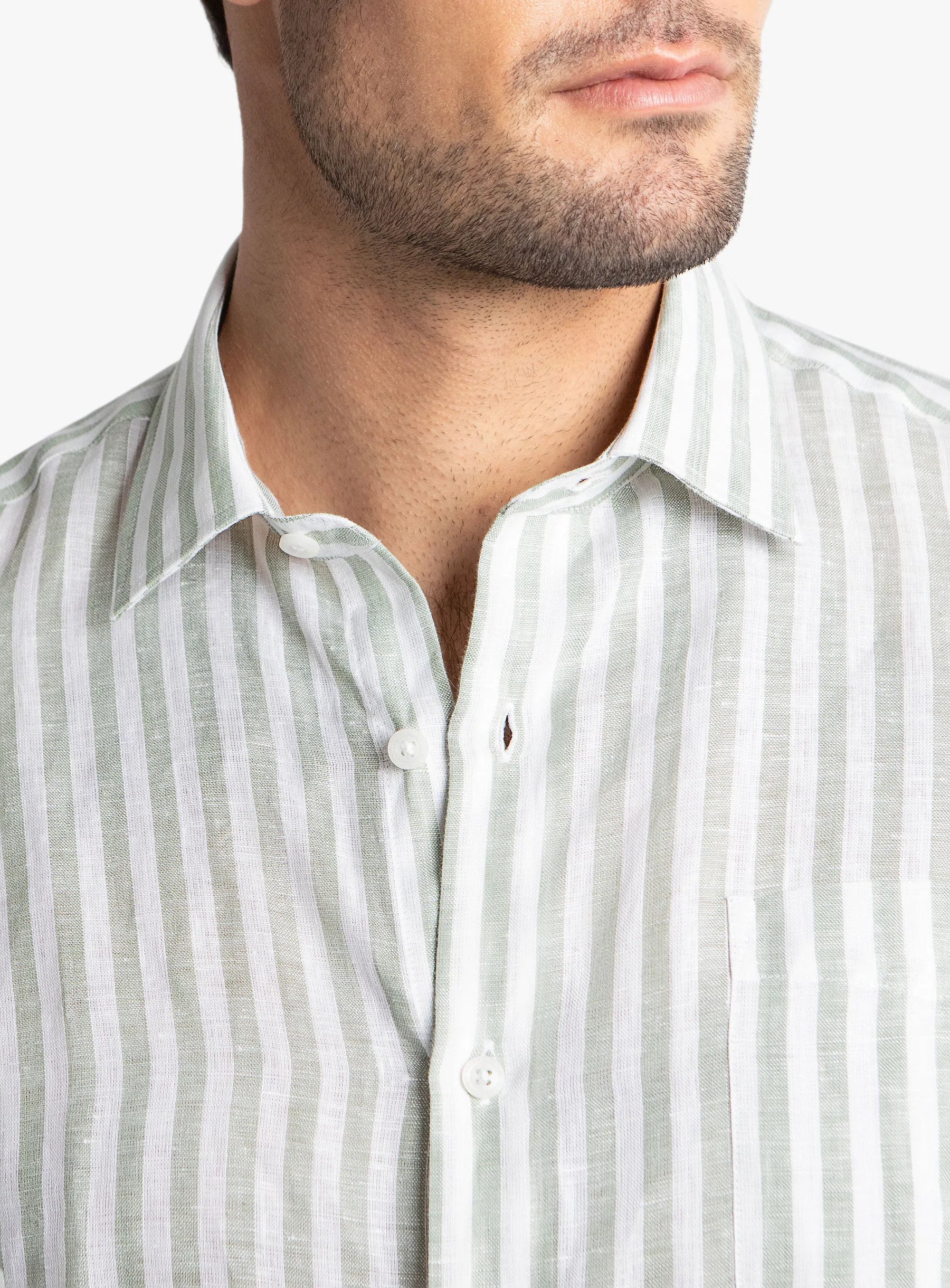Carrara Olive Stripe Shirt