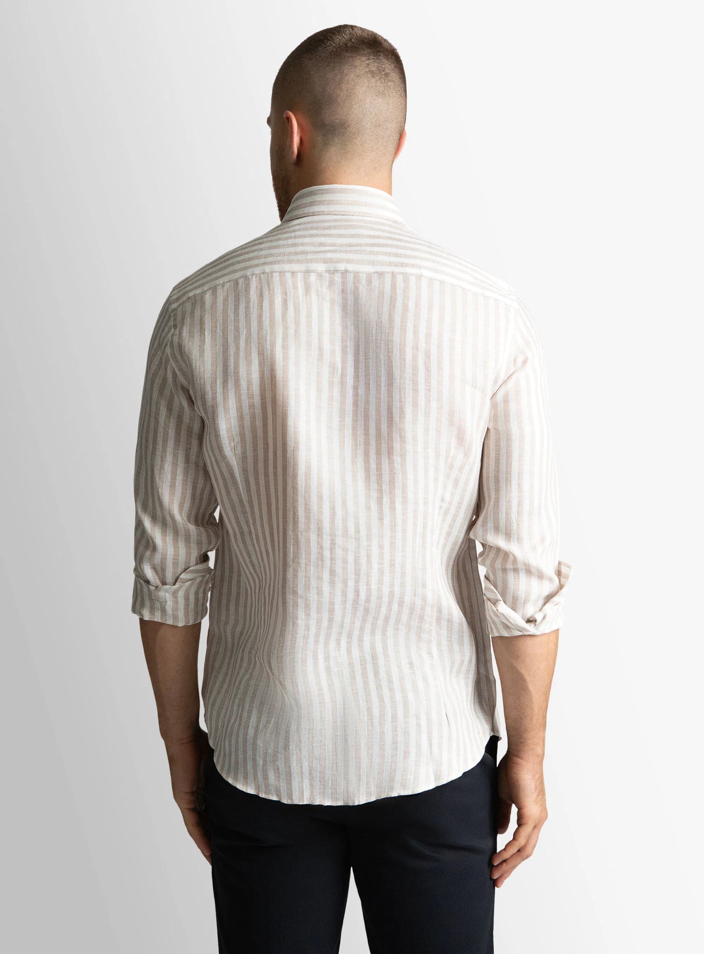 Carrara Taupe Stripe Shirt