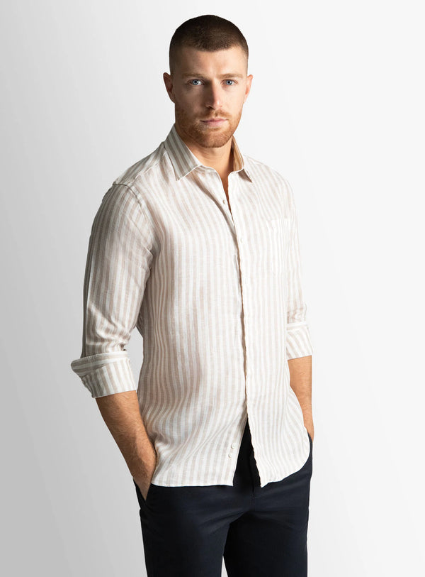 Carrara Taupe Stripe Shirt