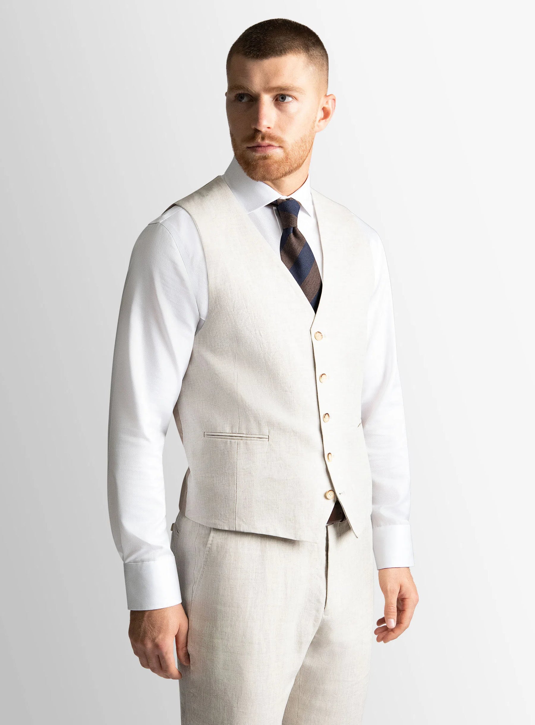 Cayman Sand Linen Vest