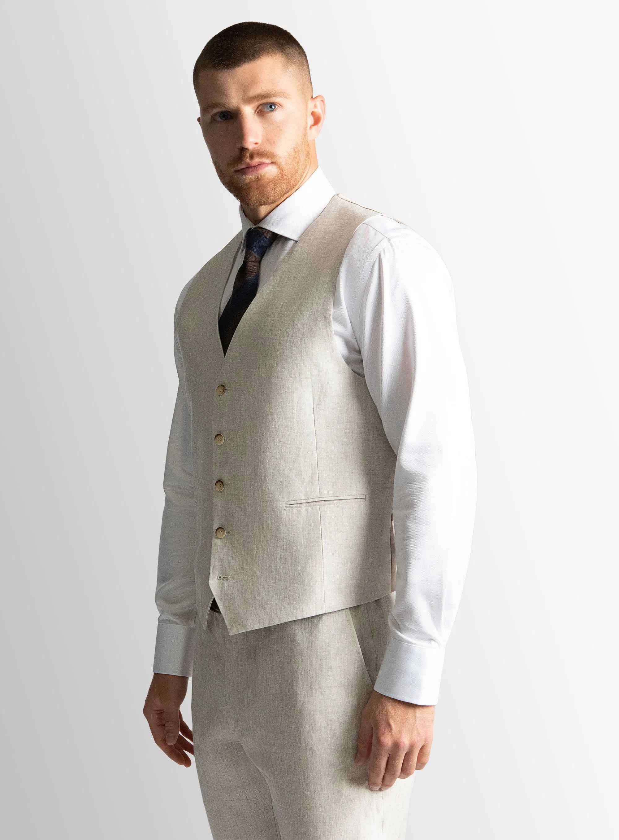 Cayman Sand Linen Vest