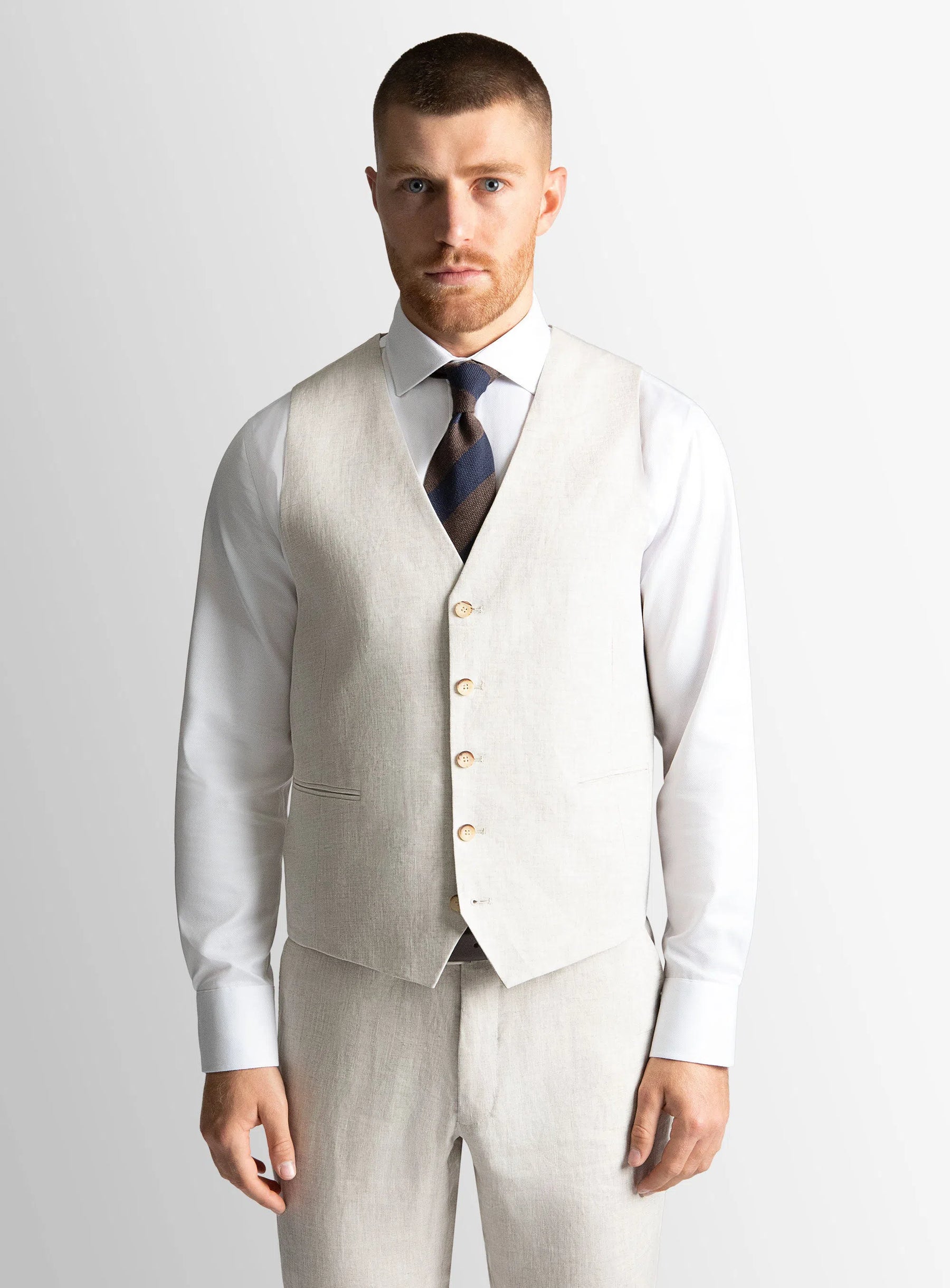 Cayman Sand Linen Vest