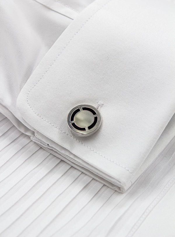 FRAMeWORK 【OFF THE CUFF/オフザカフ】 Circular Silver Detailed Cufflinks – Peter Jackson