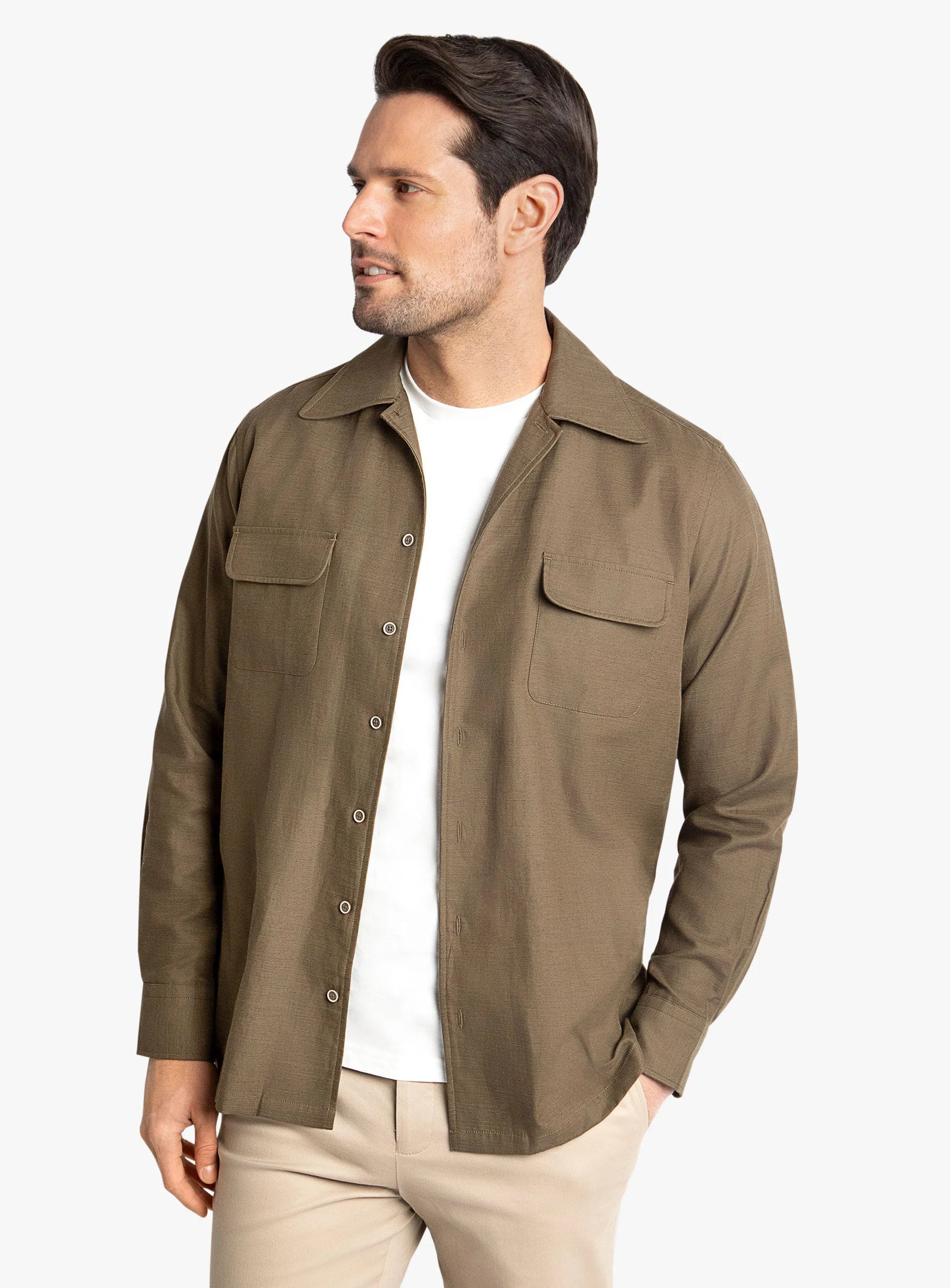 Cortana Olive Safari Style Shirt