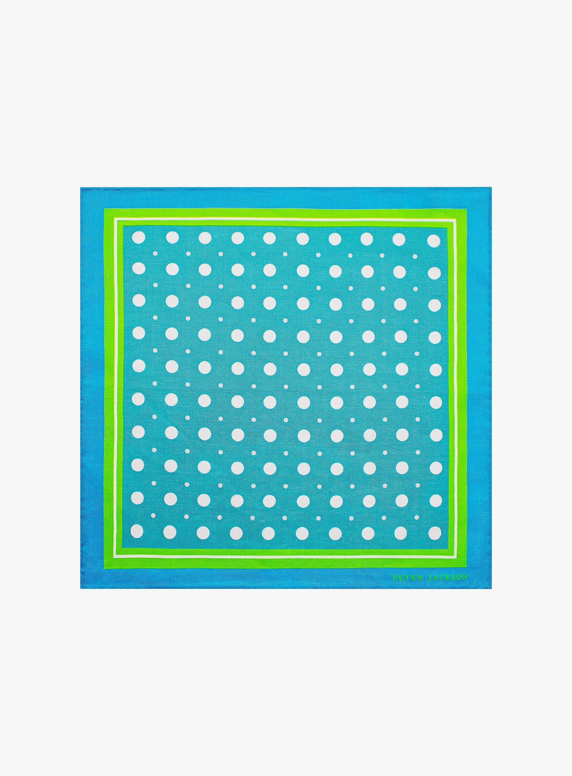 Cyan Polka Dot Pocket Square