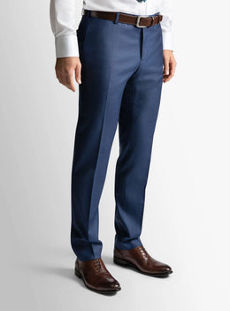 Signature Sharkskin Blue Suit Trousers