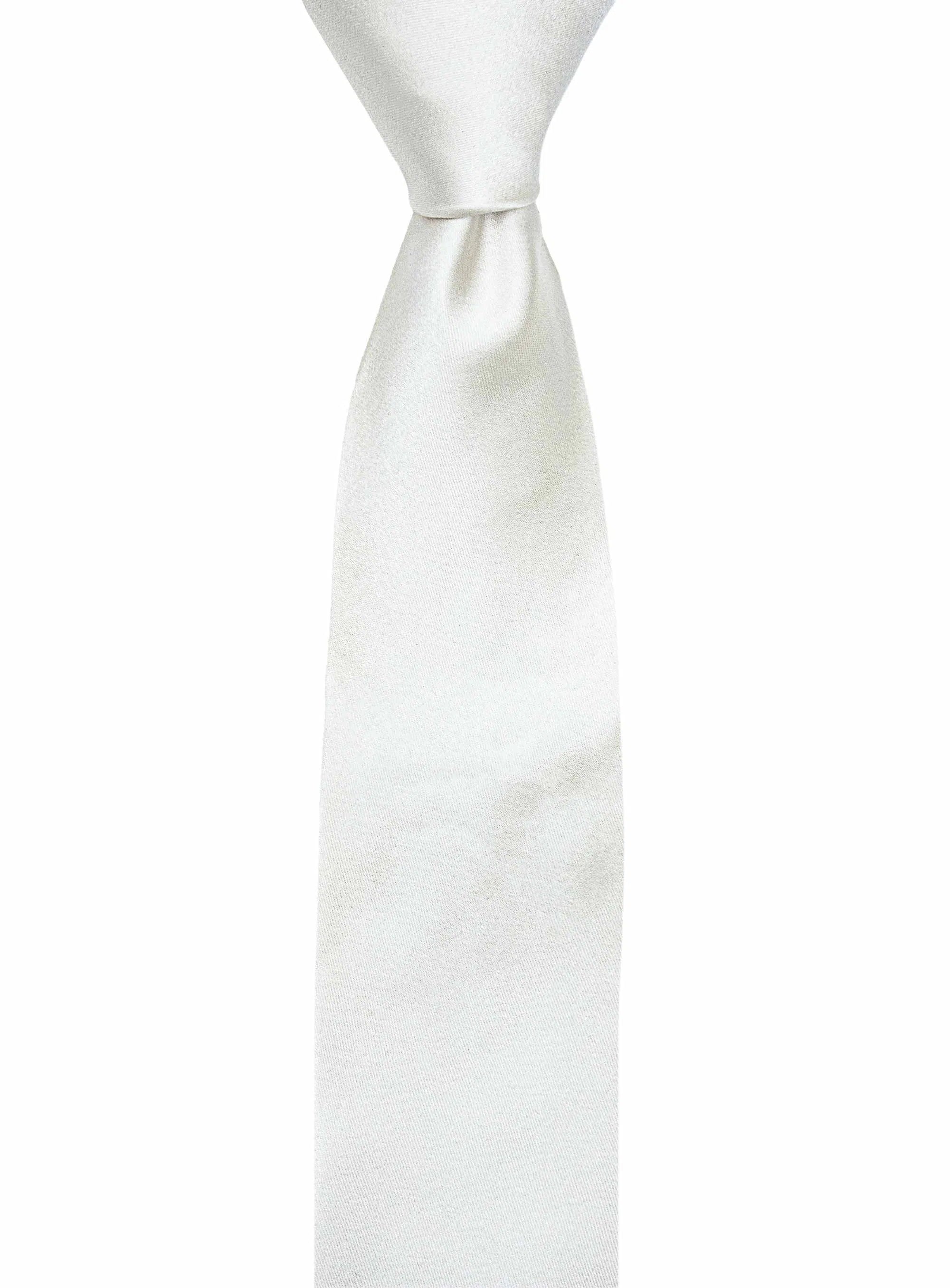 Essential White Silk Tie