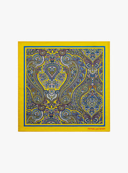 Genio Yellow Pocket Square