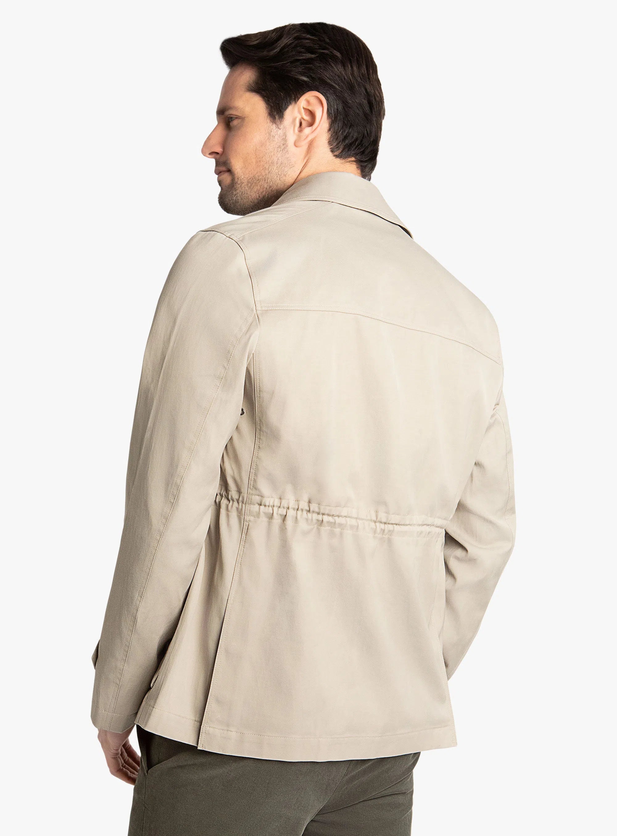 Genoa Taupe Technical Twill Field Jacket