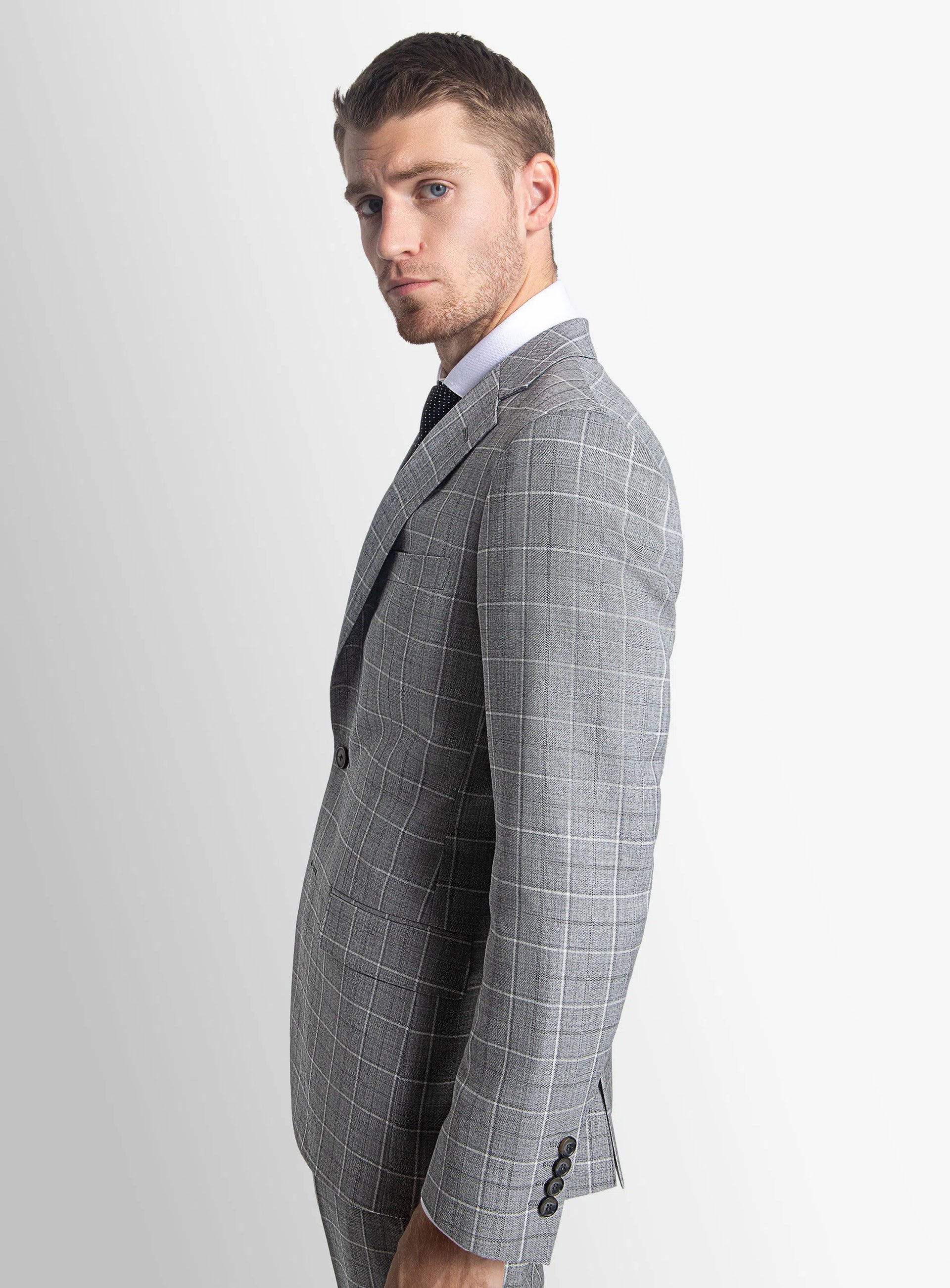 Giacomo Grey Plaid Suit