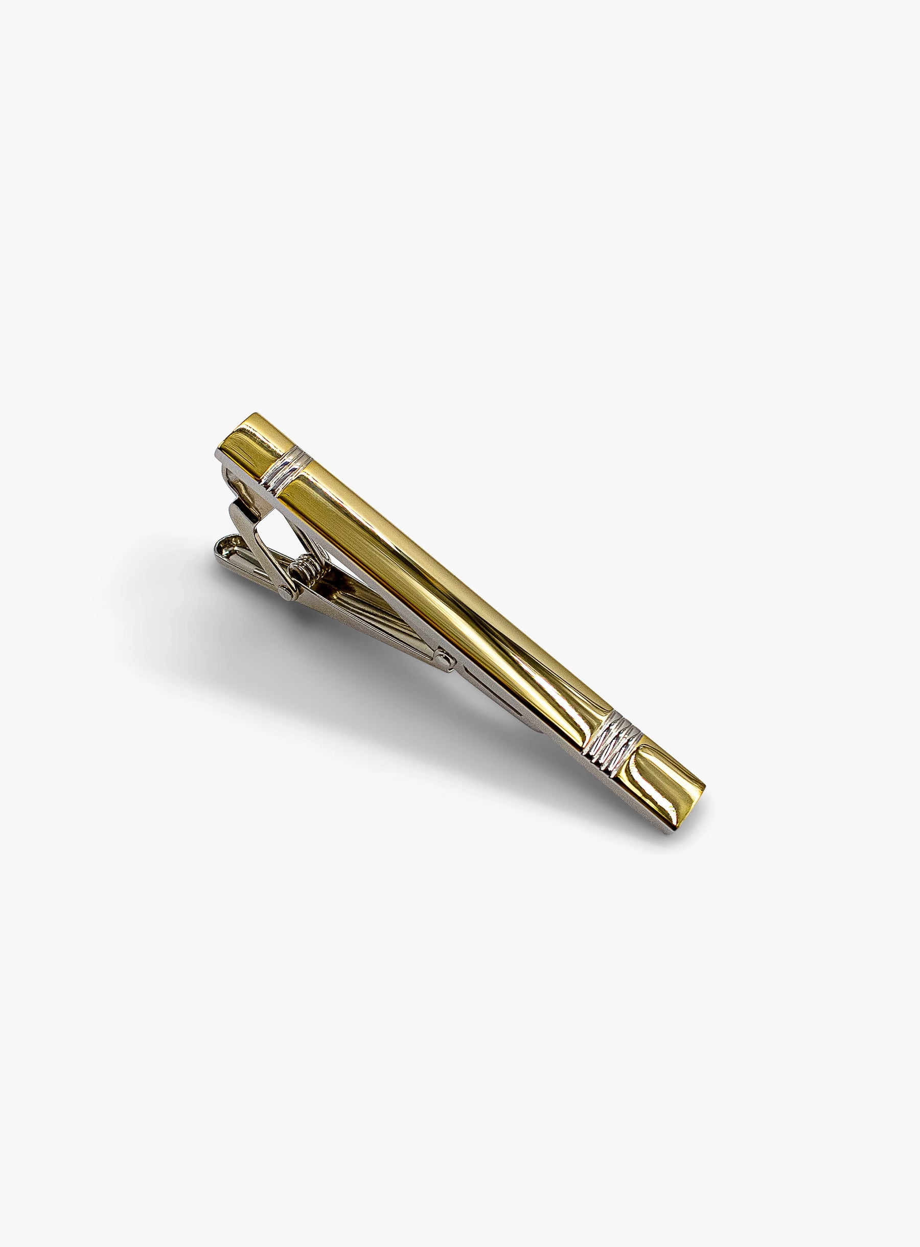 gold detailed tie bar