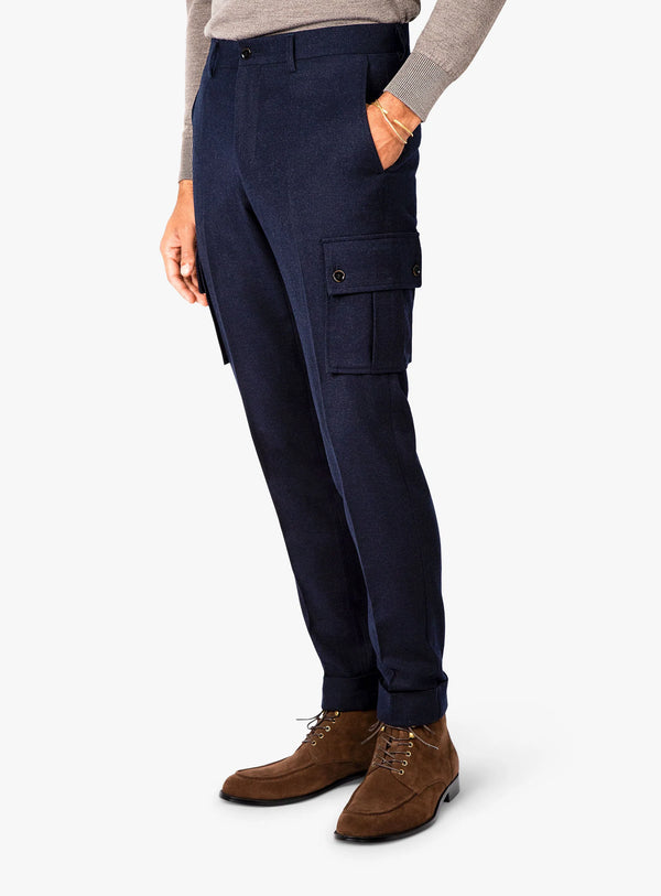 Isla Navy Flannel Cargo