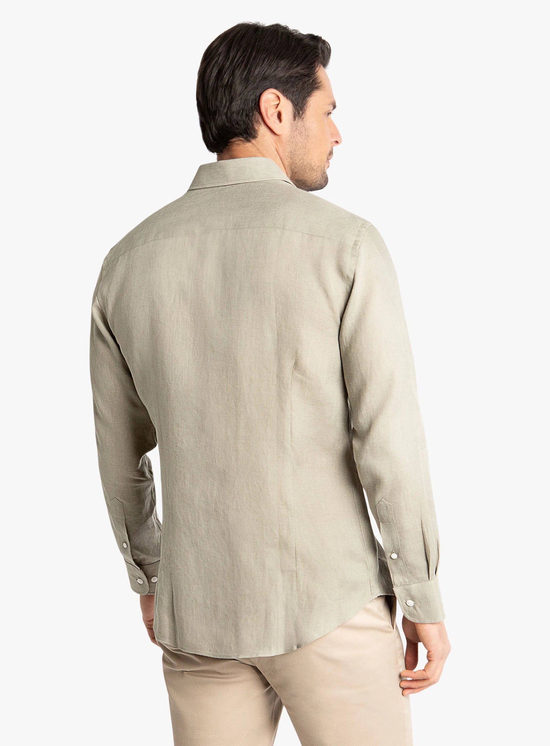 Linen Long Sleeve Sage Shirt