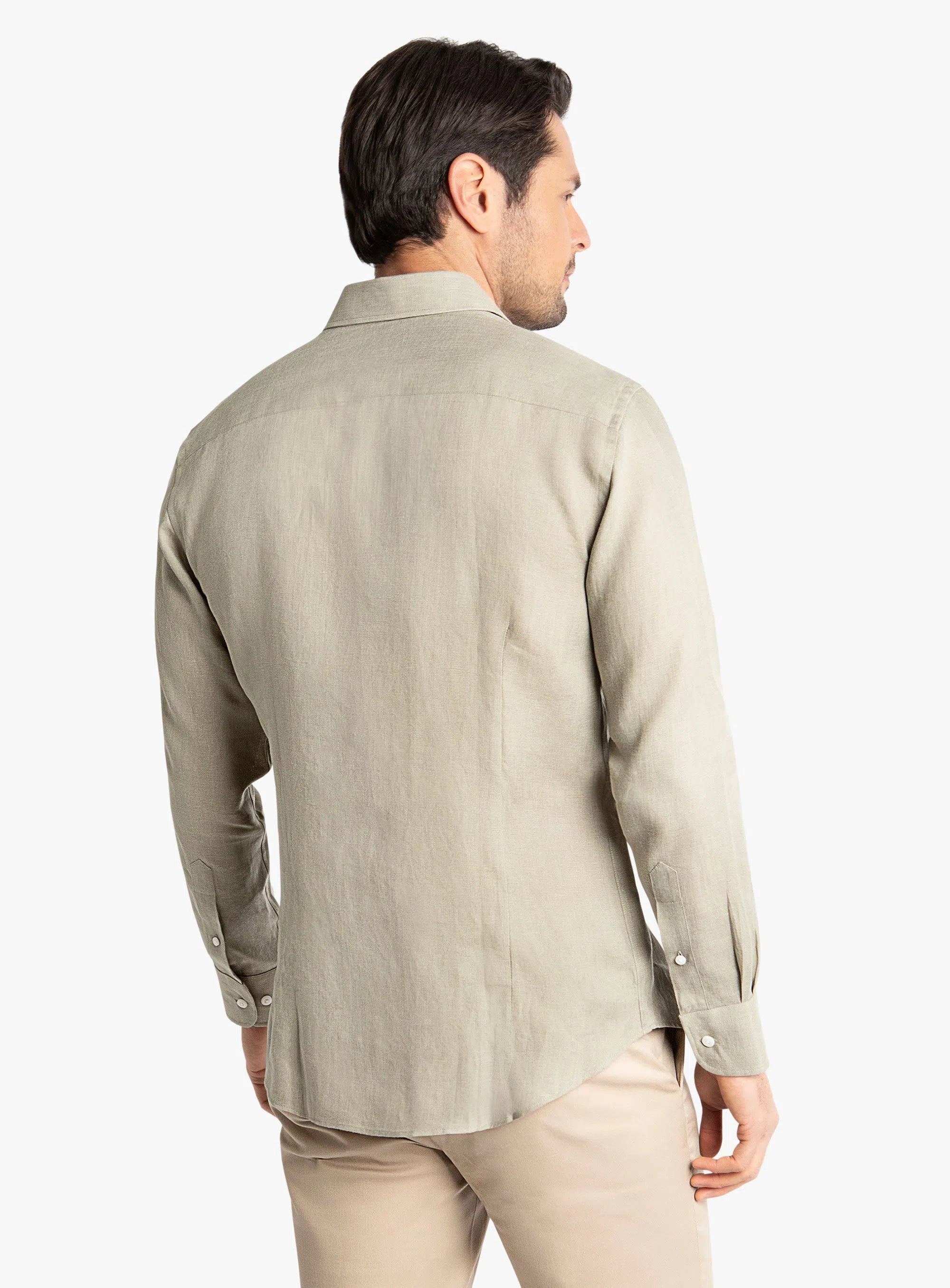Linen Long Sleeve Sage Shirt
