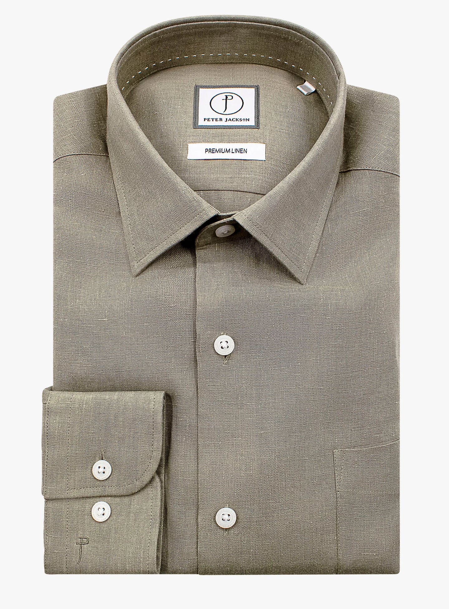 Linen Long Sleeve Sage Shirt