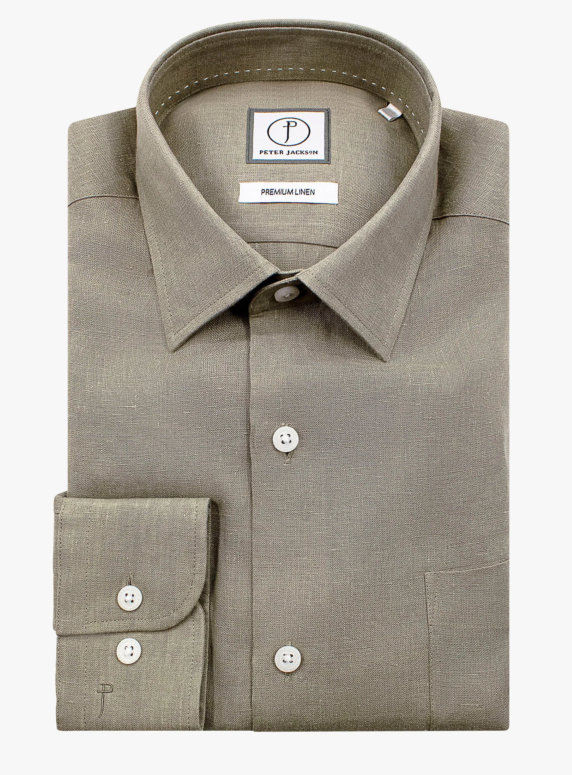 Linen Long Sleeve Sage Shirt