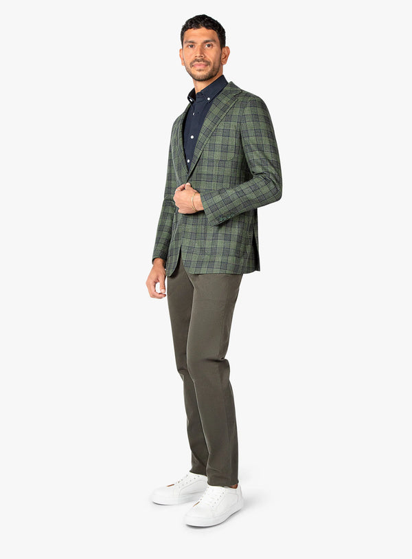 Liuzzo Green Linen Plaid Jacket