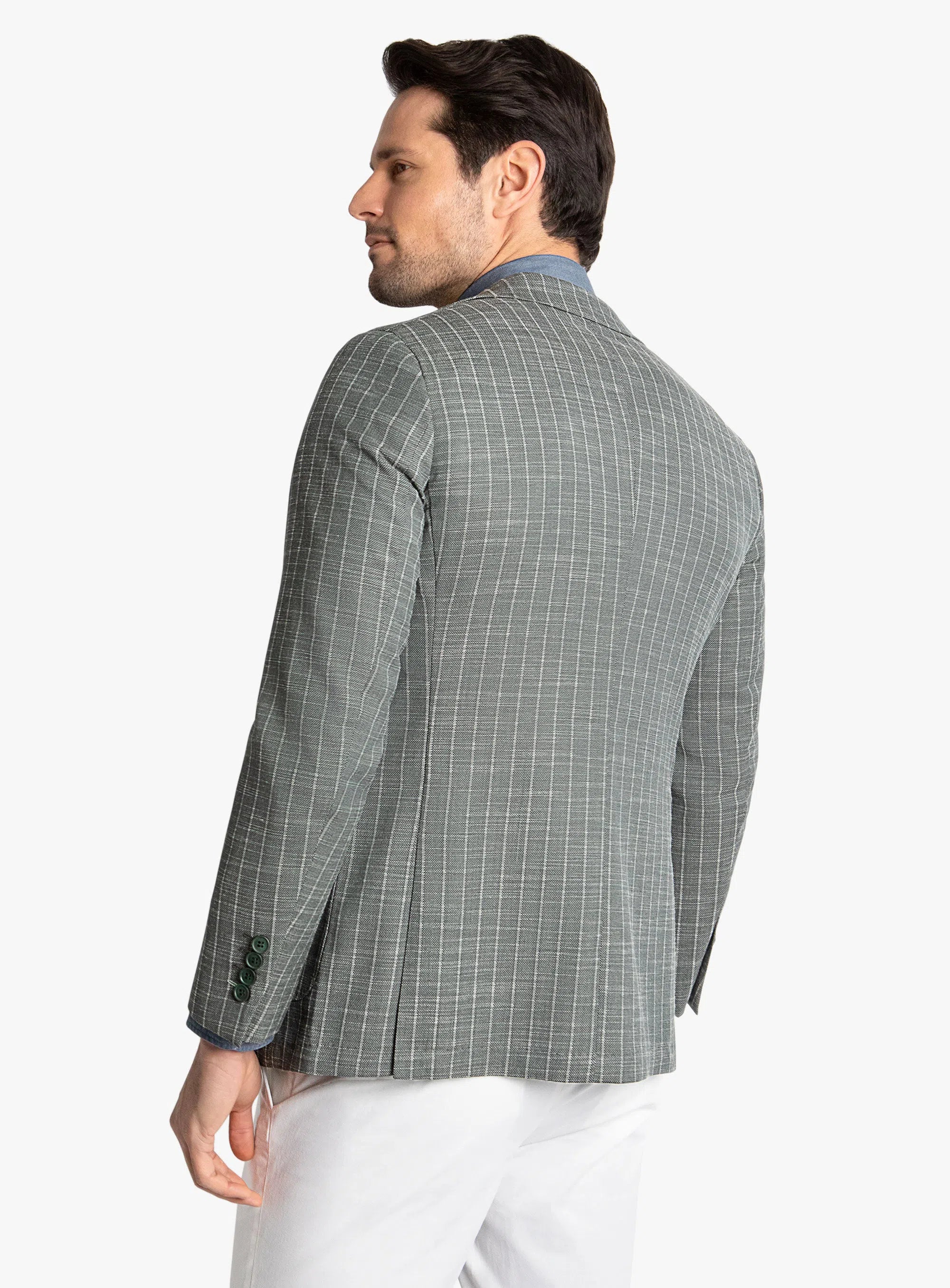 Lucca Forest Green Stripe Jacket