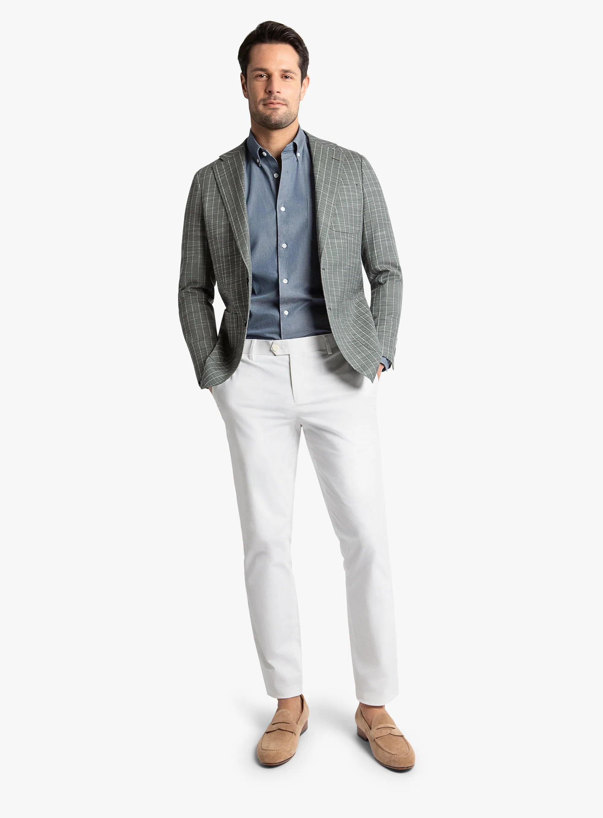 Lucca Forest Green Stripe Jacket