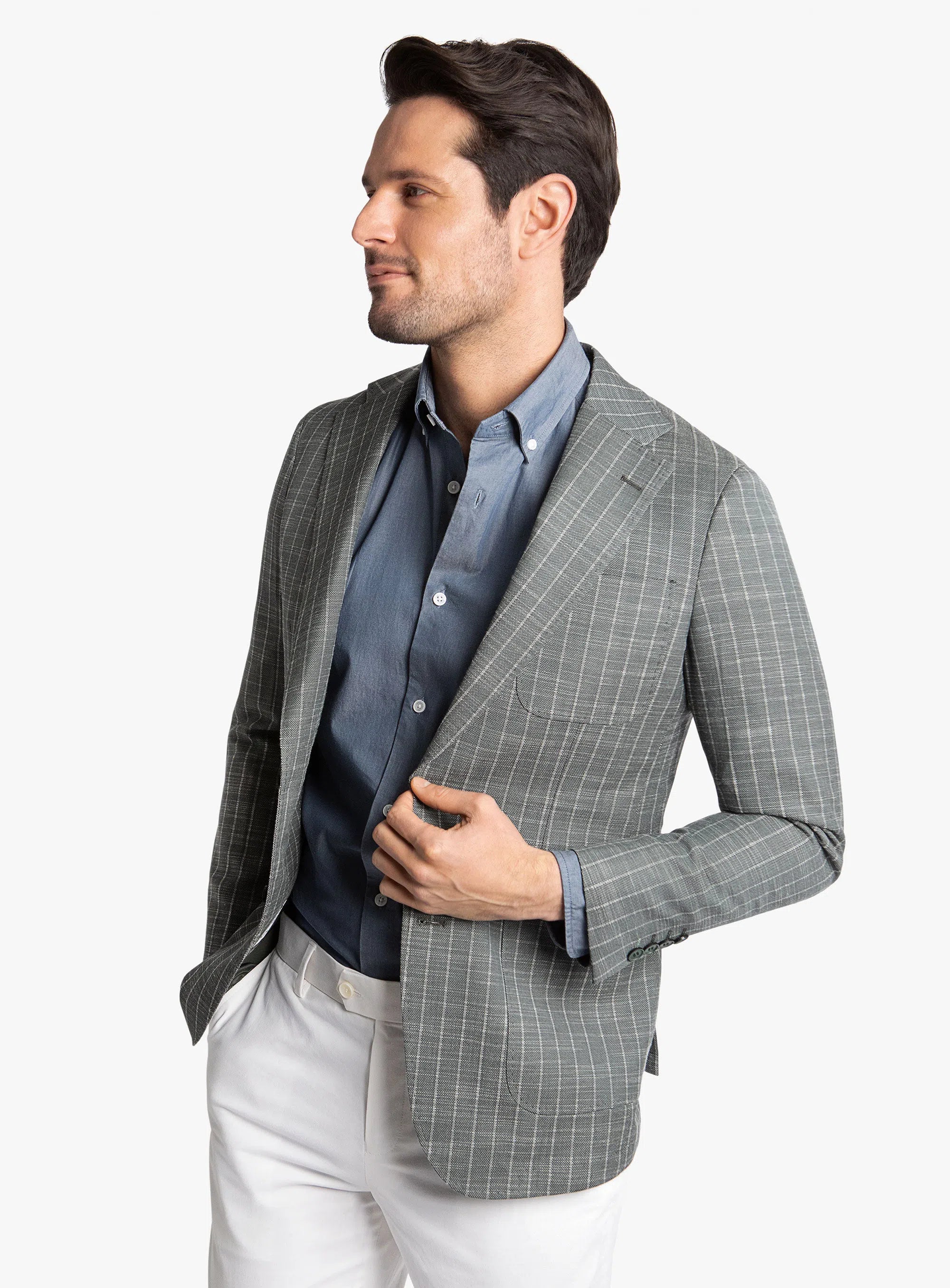 Lucca Forest Green Stripe Jacket