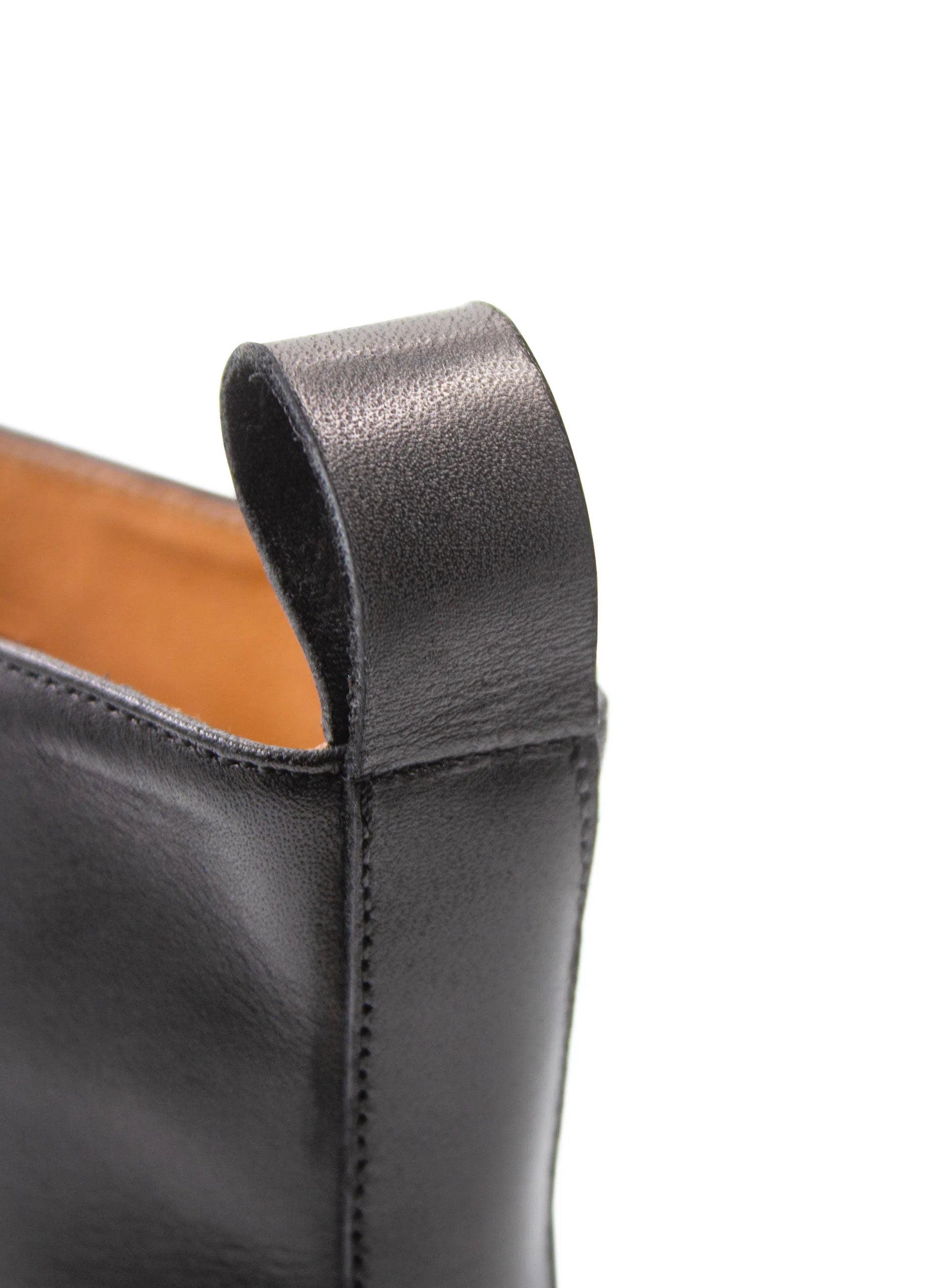 Massimo Black Semi-Brogue Boot