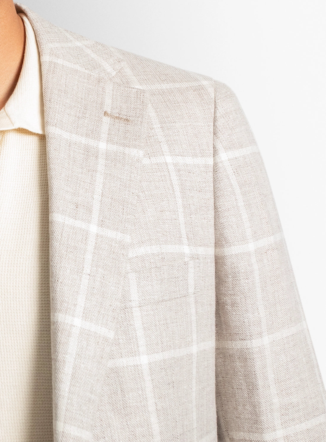 Men blazer beige wool