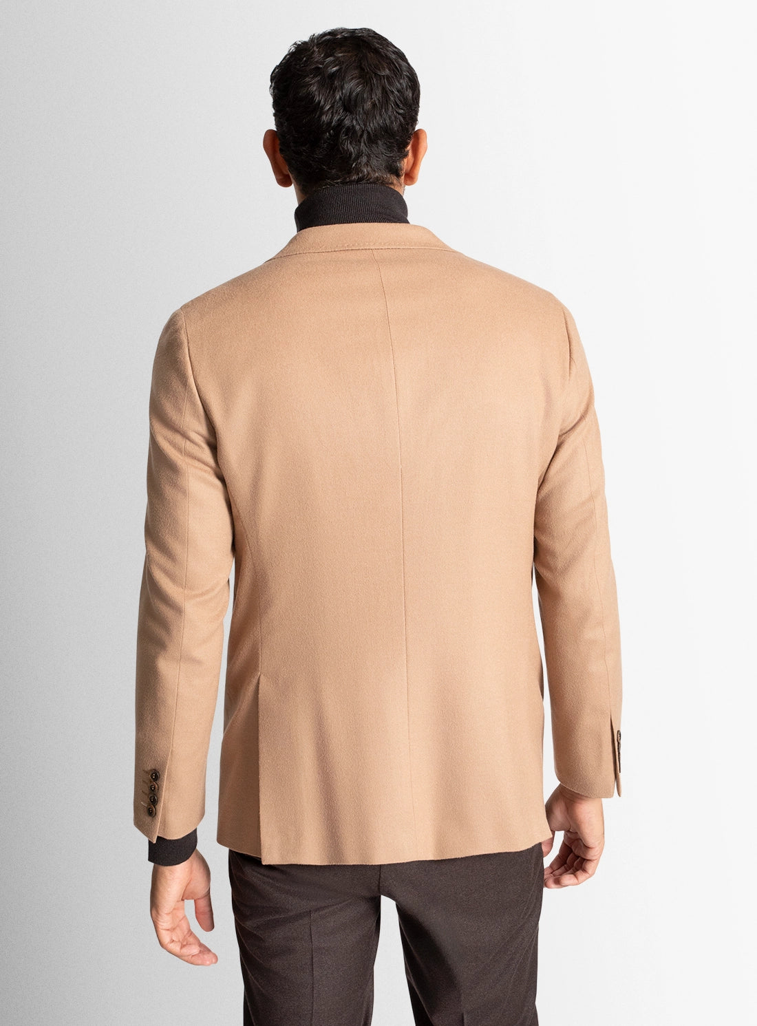 Men blazer beige wool