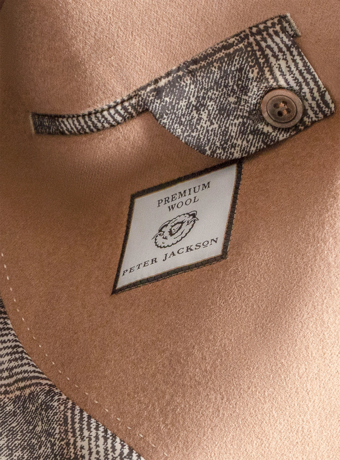 Men blazer beige wool