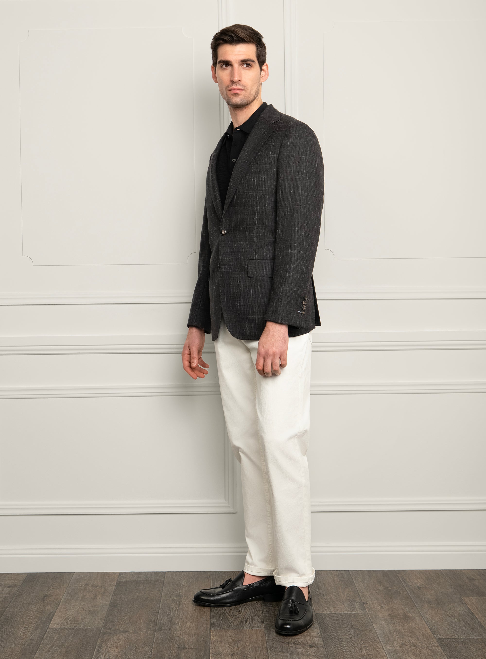 Vitale Flecked Black Sport Jacket