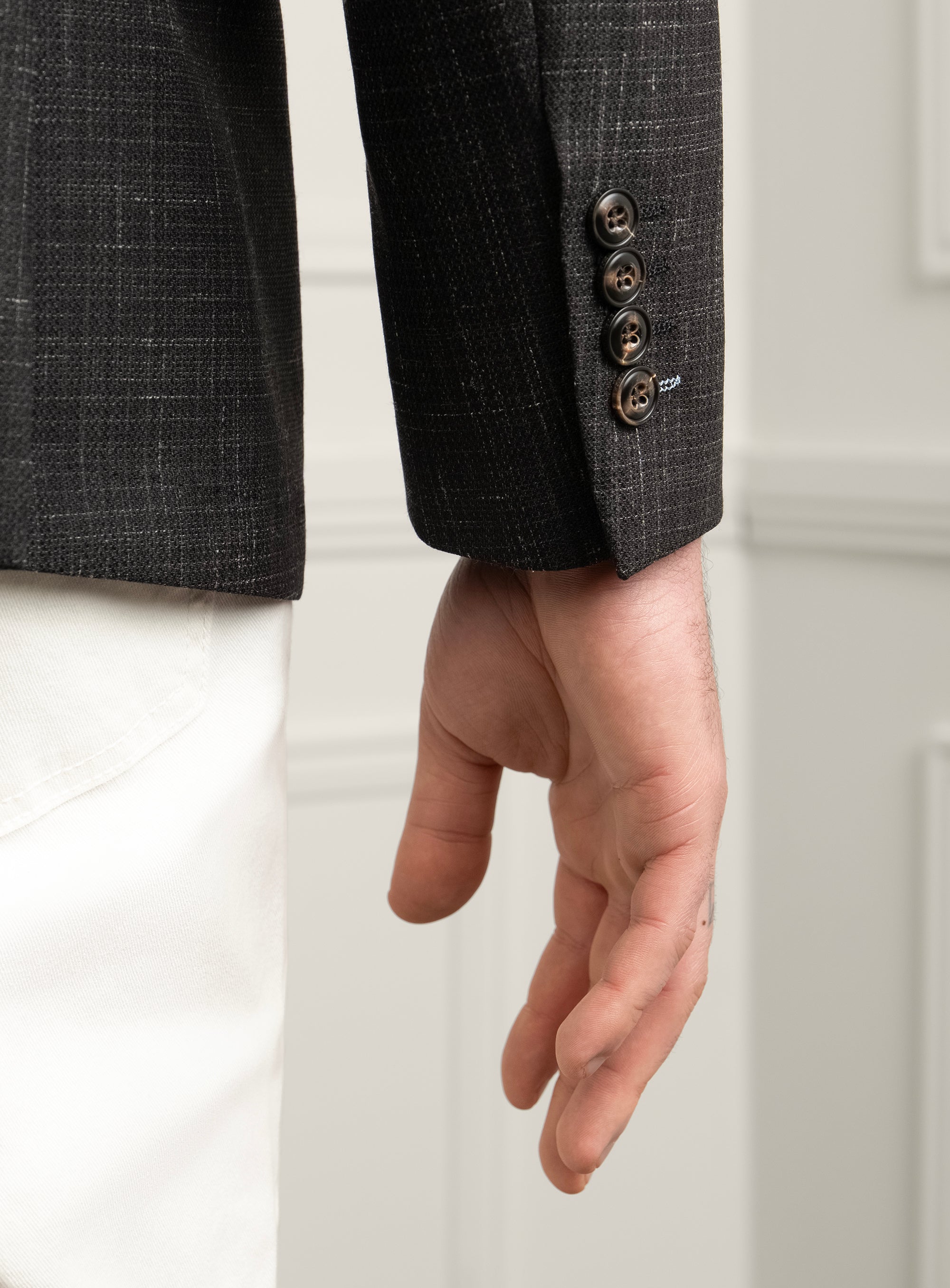 Vitale Flecked Black Sport Jacket