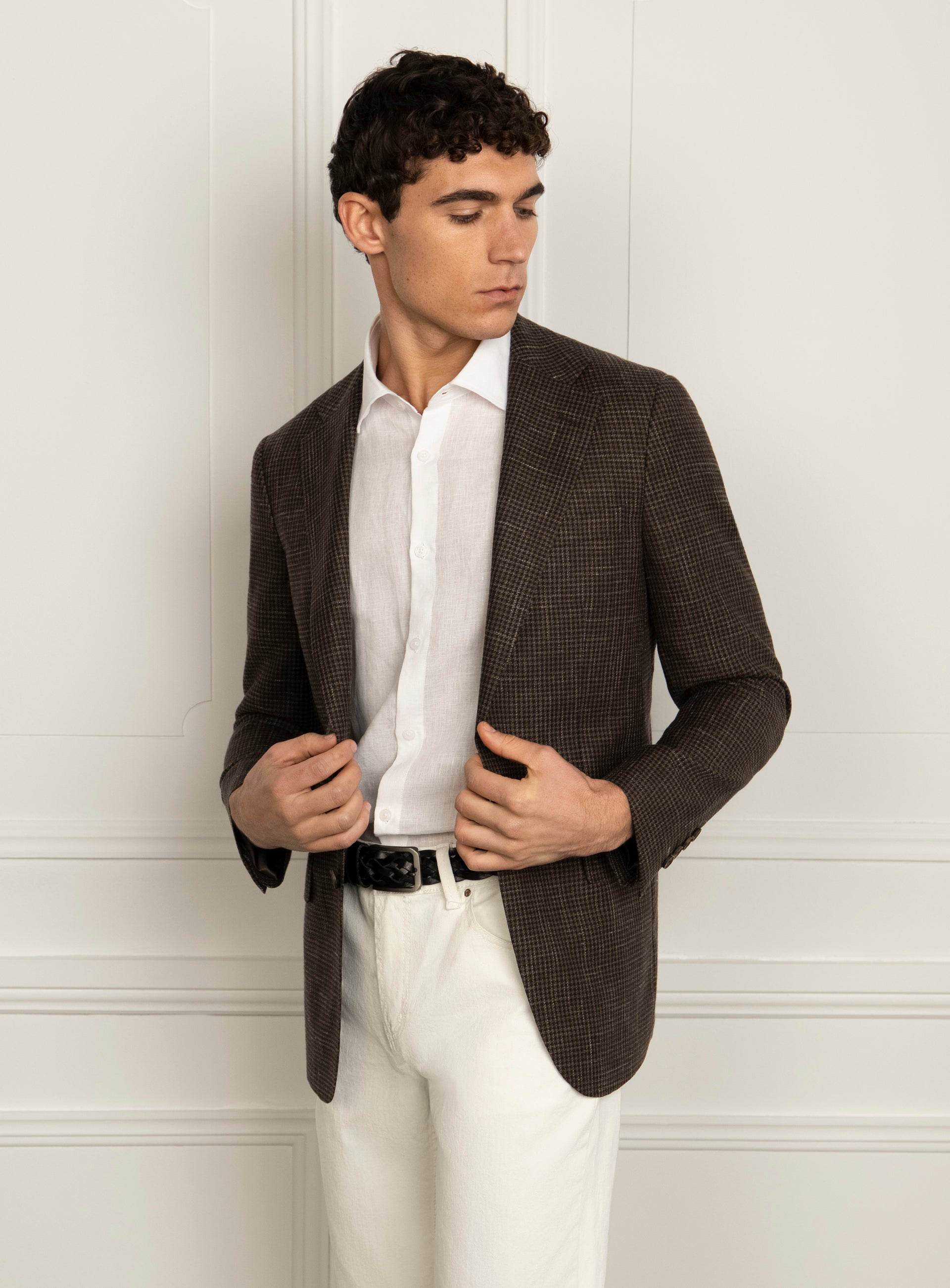 Vitale Houndstooth Brown Sport Jacket