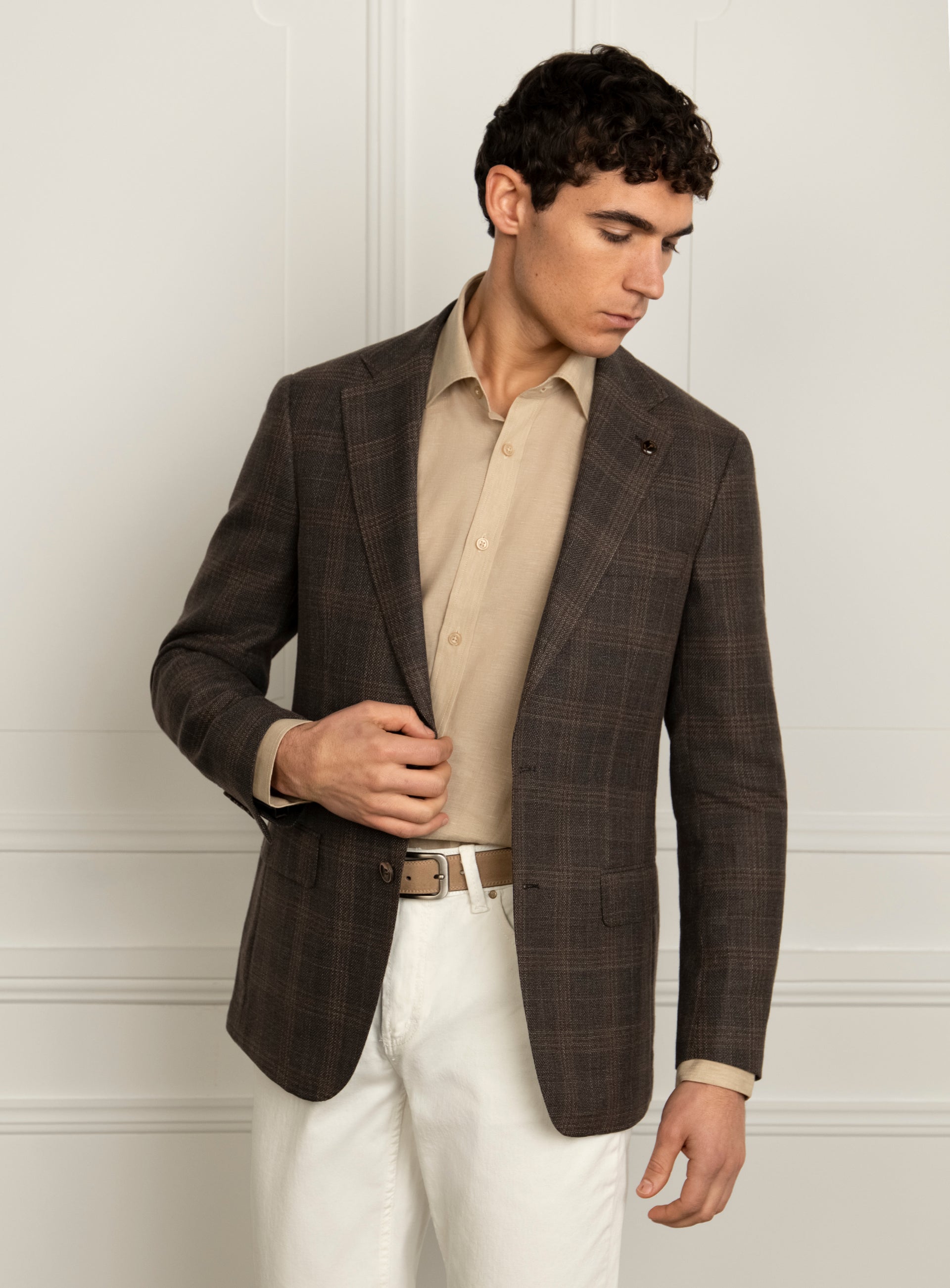 Vitale Plaid Brown Sport Jacket