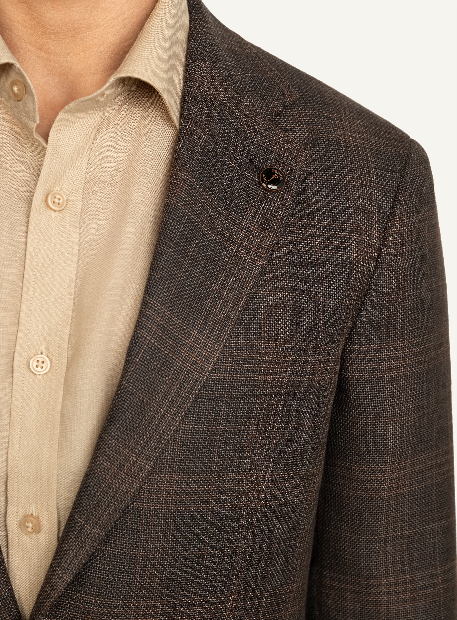 Vitale Plaid Brown Sport Jacket
