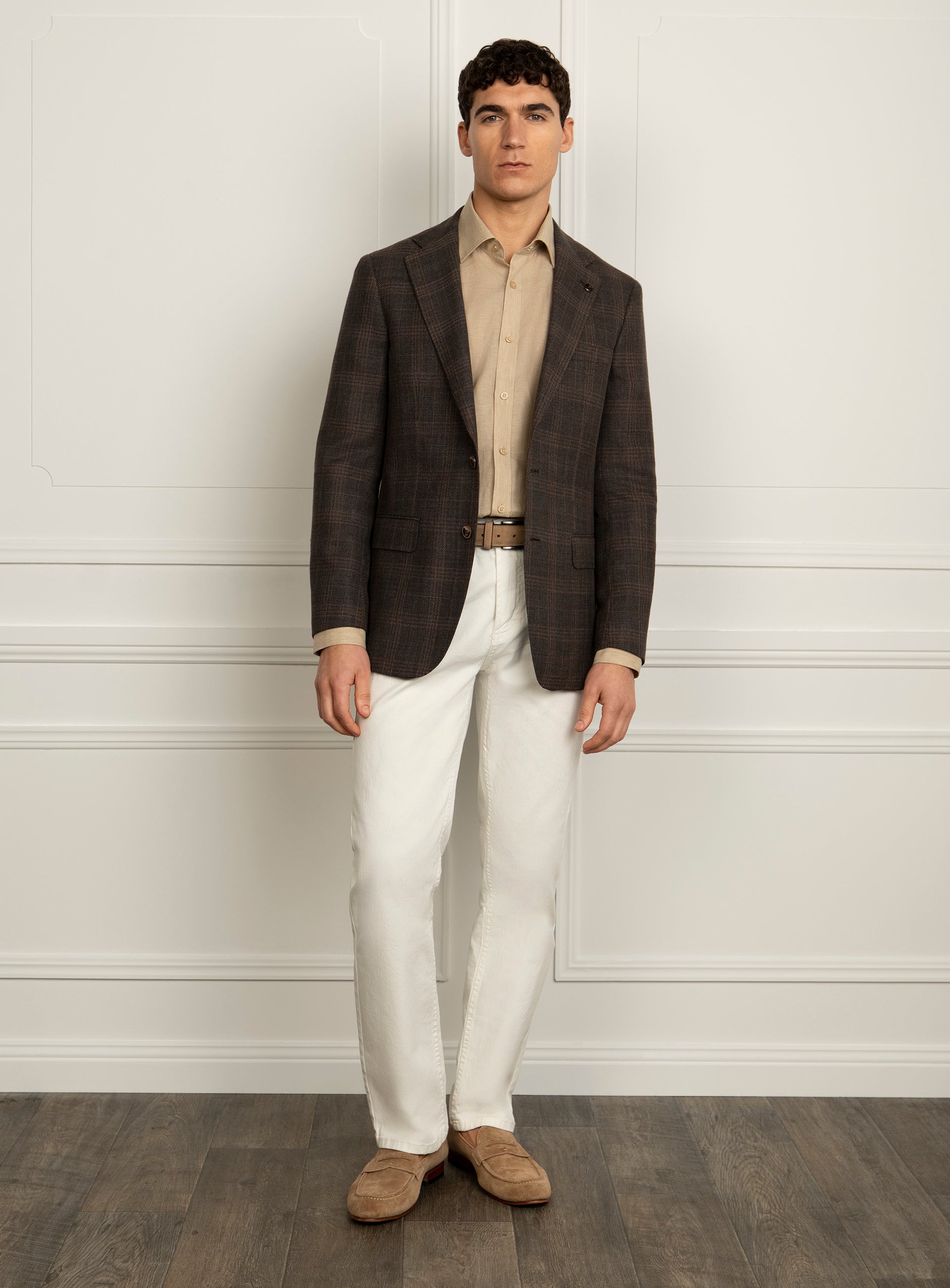 Vitale Plaid Brown Sport Jacket