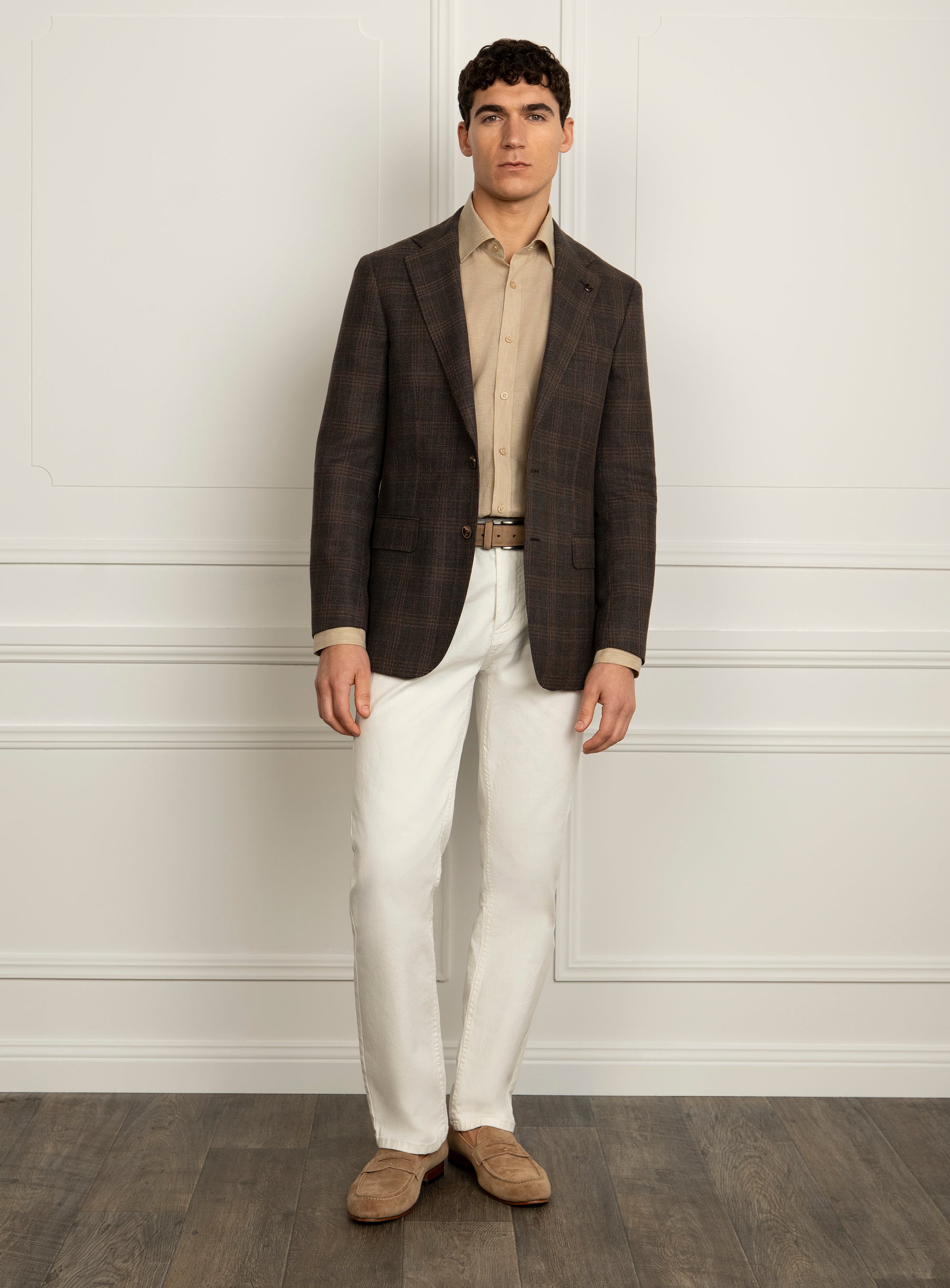 Vitale Plaid Brown Sport Jacket
