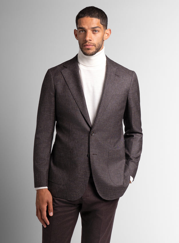 The Mondovi Puppytooth Brown Jacket