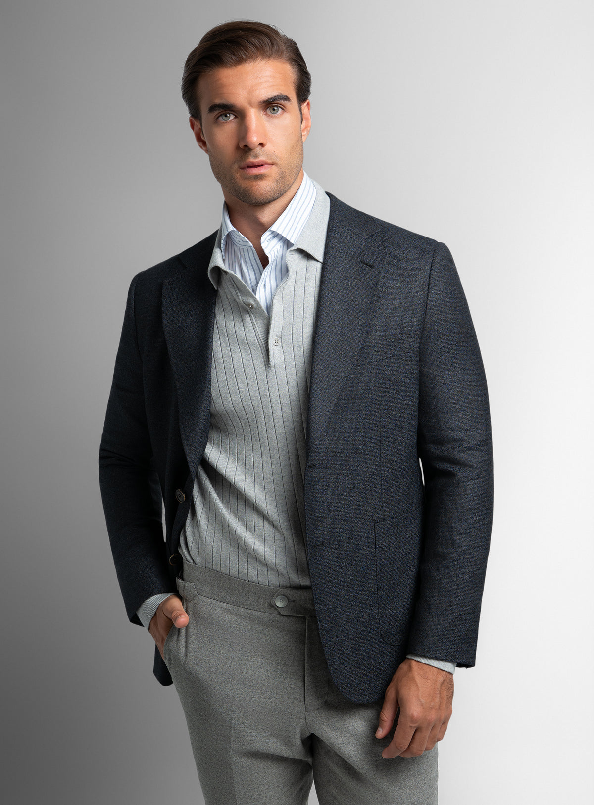 Trieste Micro Charcoal Sport Jacket