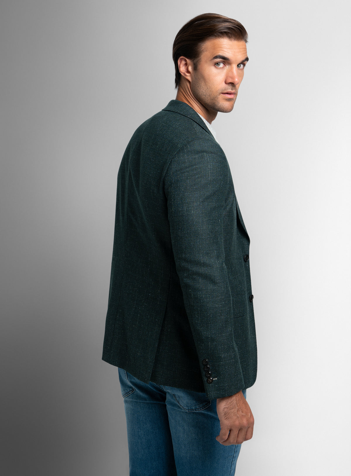 Vito Textured Green Sport Jacket