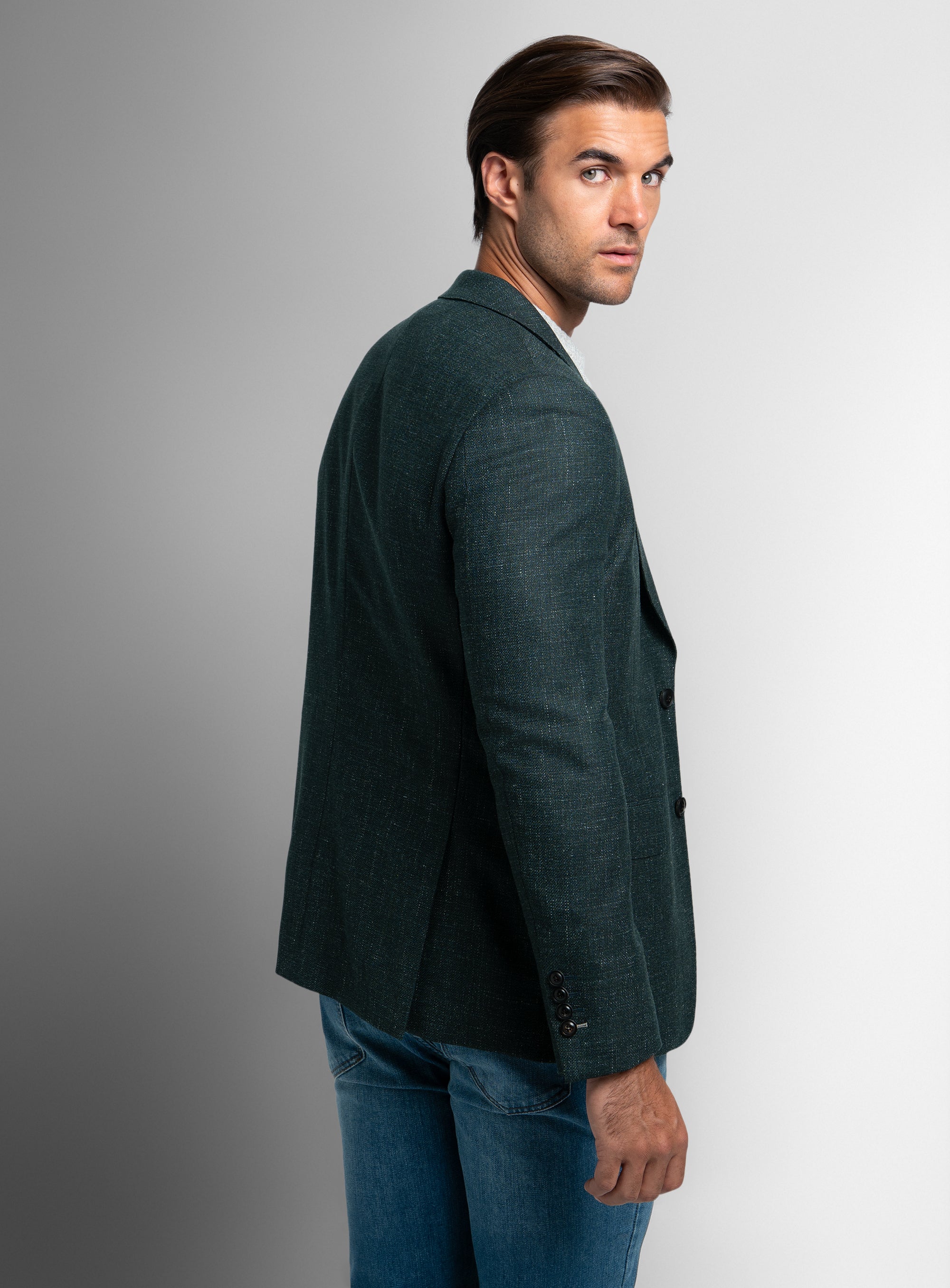 Vito Textured Green Sport Jacket